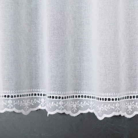 Zazdrostka haftowana na metry wysokość 90 cm kolor biały