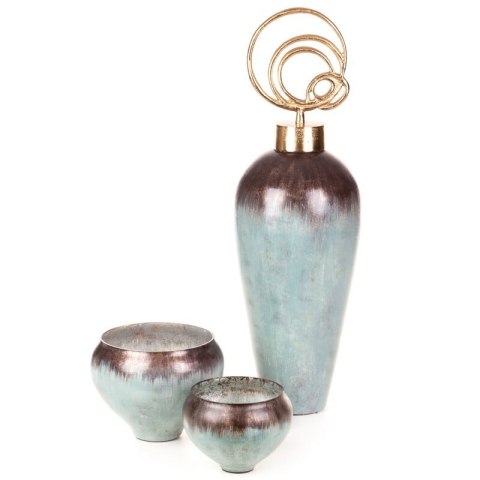 SZKLANA FIGURKA DEKORACYJNA ABRIL (01) (FI) 23 X64 CM TURKUSOWY