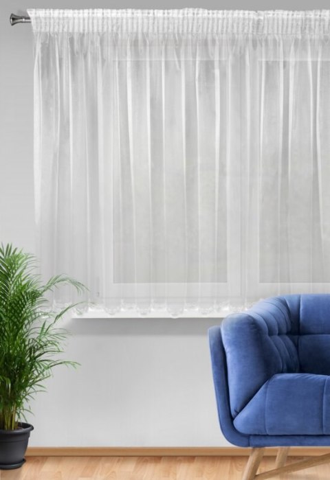 FIRANA GOTOWA ELIZA NA TAŚMIE 300X145 CM BIAŁY