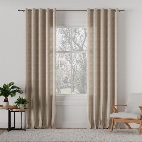 MILAS Tkanina dekoracyjna, wysokość 290cm, kolor 375 szarobeżowy MILAS0/000/375/000290/1