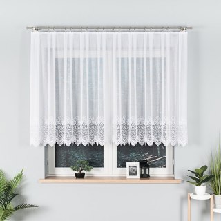 Firanka żakardowa na metry 001539 wysokość 130 cm kolor biały