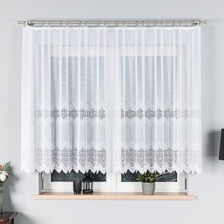 Firanka żakardowa na metry 001539 wysokość 140 cm kolor biały