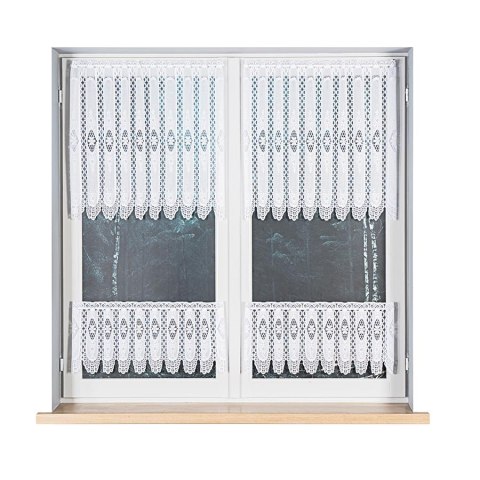 Zazdrostka żakardowa panelowa, wysokość 30cm, kolor 001 biały 107806/000/001/000030/1