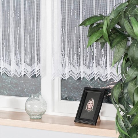 Firanka żakardowa na metry 000146 wysokość 120 cm kolor biały