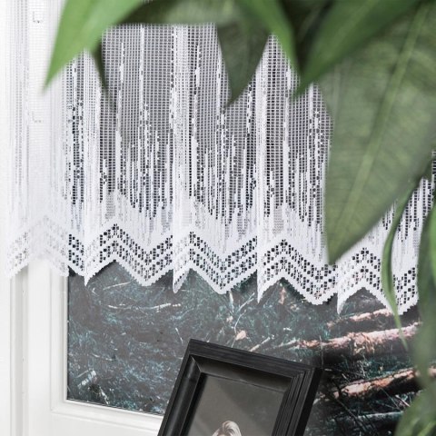 Firanka żakardowa na metry 000146 wysokość 120 cm kolor biały