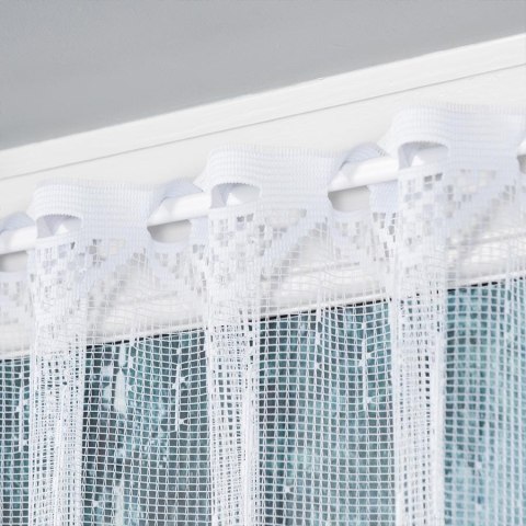 Firanka żakardowa na metry 000146 wysokość 120 cm kolor biały