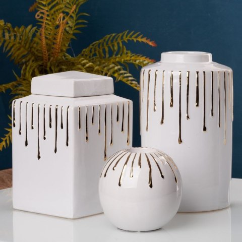 CERAMIKA 14X14X23 CM BIAŁY