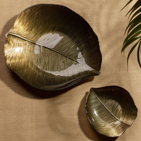 SZKLANA MISA DEKORACYJNA ERIKA (02) 28X23X3 CM ZIELONY