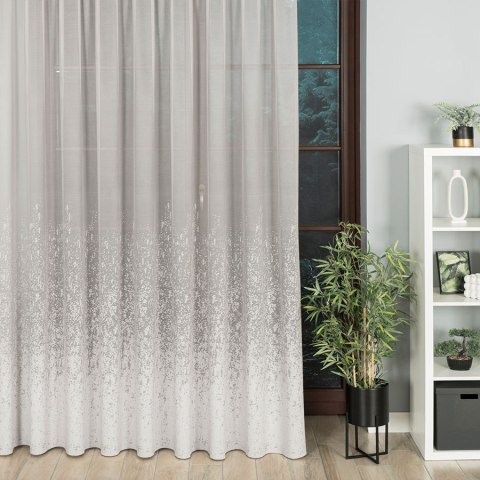 Firanka żakardowa ze wzorem po całości, wysokość 280cm, kolor 023 szary 057639/000/023/000280/1