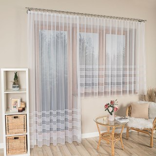 KALINA Firanka żakardowa gotowa, szerokość 300 x wysokość 250cm, kolor 001 biały 000382/FBP/001/300250/1