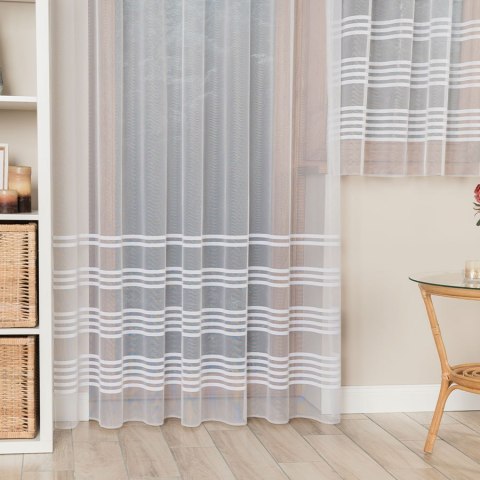 KALINA Firanka żakardowa gotowa, szerokość 300 x wysokość 250cm, kolor 001 biały 000382/FBP/001/300250/1