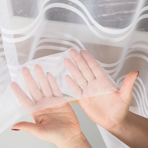 KALINA Firanka żakardowa gotowa, szerokość 300 x wysokość 250cm, kolor 001 biały 000382/FBP/001/300250/1