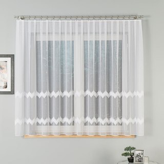 Firanka haftowana z ołowianką na metry 112750 wysokość 160 cm kolor biały z błyskiem