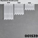 VIOLETTA Zazdrostka żakardowa ze wzorem pasowym, wysokość 30cm, kolor 001 biały 001539/BLY/001/000030/1