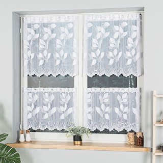 Zazdrostka żakardowa na metry 023083 wysokość 70 cm kolor biały