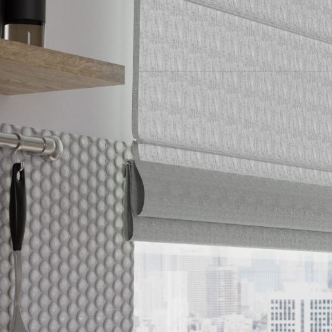 Lino, roleta rzymska półprzezroczysta, szerokość 180 cm x wysokość 160cm, kolor 005 szary, 036148 P00096/RZY/005/180160/1