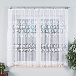 Firanka żakardowa na metry 004164 wysokość 160 cm kolor biały