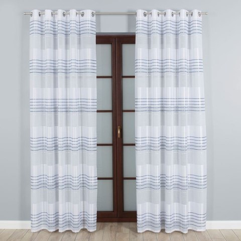 Tkanina dekoracyjna, granatowe pasy po całości 433000/000/001/150000/1