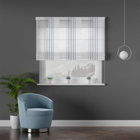 Tkanina dekoracyjna, granatowe pionowe po całości 433000/000/001/000300/1