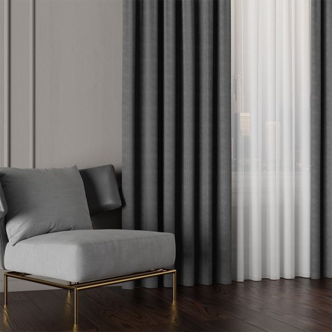 IBIZA Tkanina dekoracyjna, wysokość 300cm, kolor 010 grafitowy 027823/TDP/010/000300/1