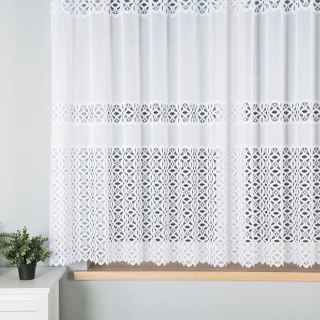 Firanka żakardowa na metry 018869 wysokość 160 cm kolor biały