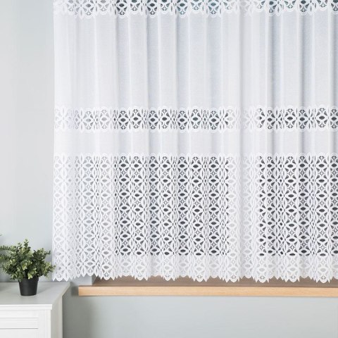 Firanka żakardowa na metry 018869 wysokość 160 cm kolor biały