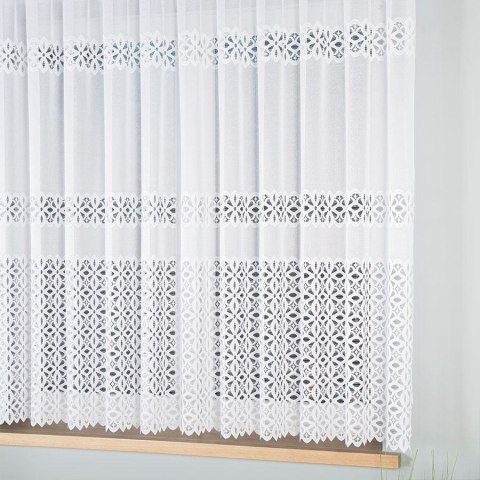 Firanka żakardowa na metry 018869 wysokość 160 cm kolor biały