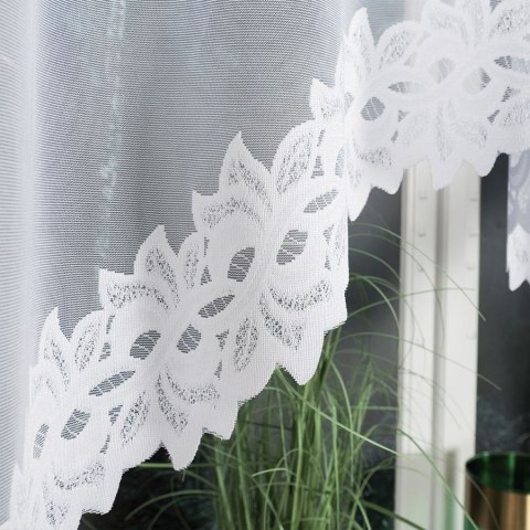 Firanka gotowa żakardowa BASTIA rozmiar 130x250 cm kolor biały