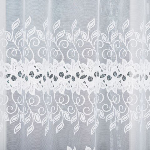 Firanka gotowa żakardowa BASTIA rozmiar 130x250 cm kolor biały
