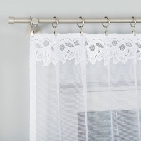 Firanka gotowa żakardowa BASTIA rozmiar 130x250 cm kolor biały