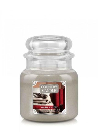 Country Candle - Warm and Fuzzy - Średni słoik (453g) 2 knoty