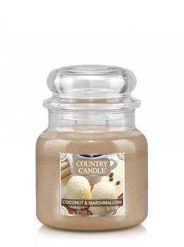 Country Candle - Coconut Marshmallow - Średni słoik (453g) 2 knoty