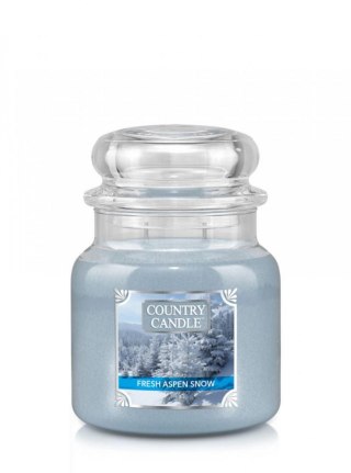 Country Candle - Fresh Aspen Snow - Średni słoik (453g) 2 knoty