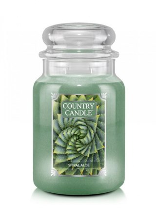 Country Candle - Spiral Aloe - Duży słoik (680g) 2 knoty