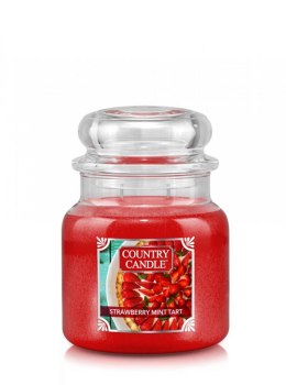 Country Candle - Strawberry Mint Tart - Średni słoik (453g) 2 knoty