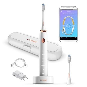 Szczoteczka soniczna CONCEPT z aplikacją i etui podróżnym PERFECT SMILE, biała ZK5000