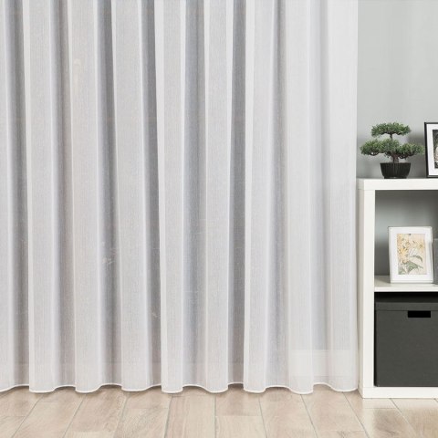 Firanka fantazyjna z ołowianką, wysokość 300cm, kolor 004 biały z błyszczącą nitką 318461/OLO/004/000300/1