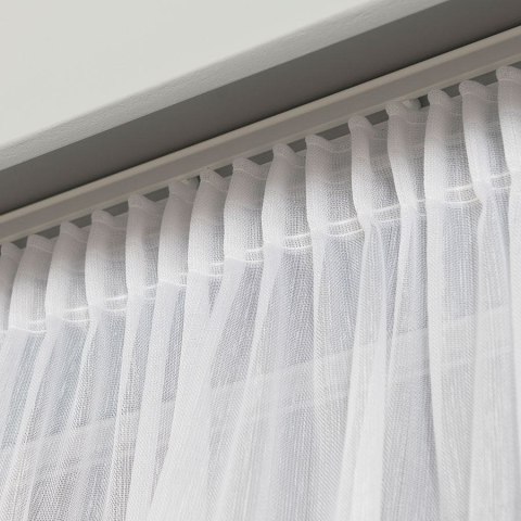 Firanka fantazyjna z ołowianką, wysokość 300cm, kolor 004 biały z błyszczącą nitką 318461/OLO/004/000300/1