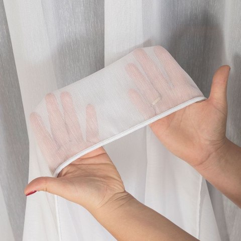 Firanka fantazyjna z ołowianką, wysokość 300cm, kolor 004 biały z błyszczącą nitką 318461/OLO/004/000300/1