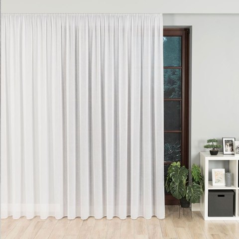 Firanka fantazyjna z ołowianką, wysokość 300cm, kolor 004 biały z błyszczącą nitką 318461/OLO/004/000300/1