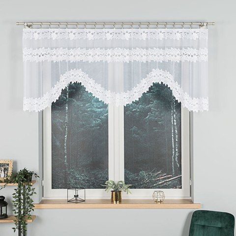 Firanka gotowa żakardowa BASTIA 80x200 cm kolor biały