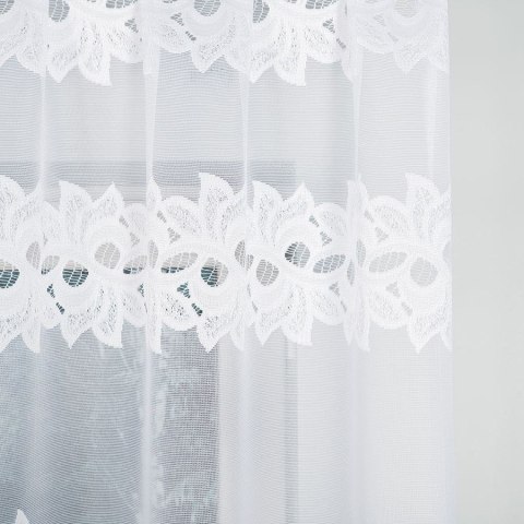 Firanka gotowa żakardowa BASTIA 80x200 cm kolor biały