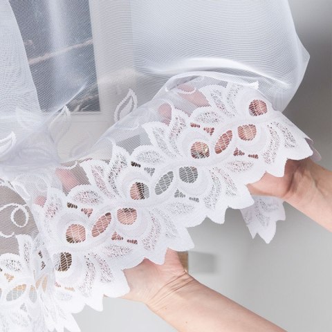 Firanka gotowa żakardowa BASTIA 80x200 cm kolor biały