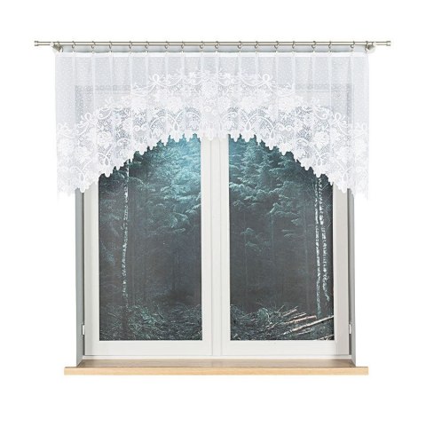 DEMETRIA Zazdrostka żakardowa odpasowana, szerokość 250 x wysokość 80cm, kolor 001 biały 017480/FOL/001/000081/1