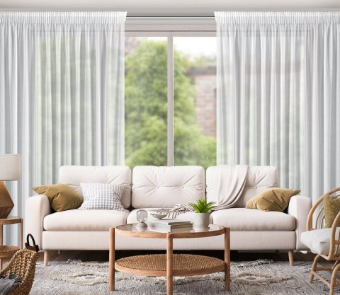 FIRANA GOTOWA MARGO NA TAŚMIE 300X270 CM BIAŁY