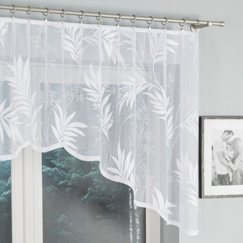 KAJA Firanka żakardowa odpasowana ze wzorem po całości, szerokość 250 x wysokość 100cm, kolor 001 biały 018920/FOL/001/000101/1