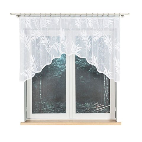 KAJA Firanka żakardowa odpasowana ze wzorem po całości, szerokość 250 x wysokość 100cm, kolor 001 biały 018920/FOL/001/000101/1