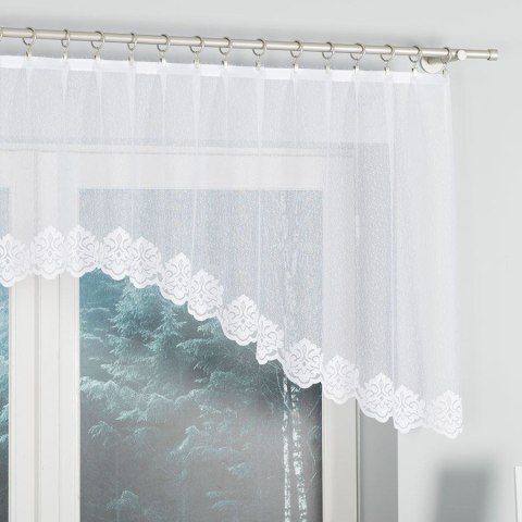 ŻAKLINA Firanka żakardowa gotowa, szerokość 250 x wysokość 80cm, kolor 001 biały 023405/FBL/001/250080/1