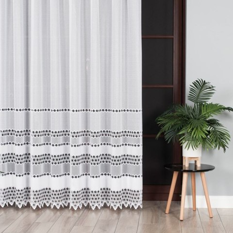Firanka żakardowa na metry 018669 wysokość 230 cm kolor biały