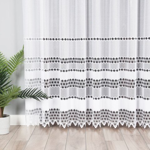 Firanka żakardowa na metry 018669 wysokość 230 cm kolor biały